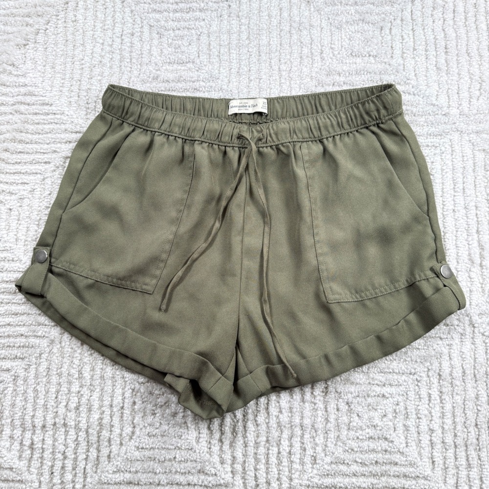 Abercrombie & Fitch Shorts Womens XS Green Utility Cuffed Safari Gorpcore 1F5799 - Picture 1 of 11